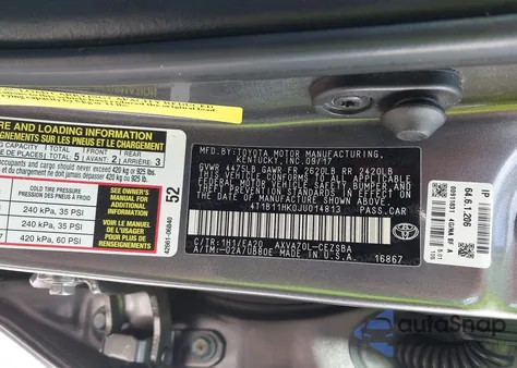2018 Toyota Camry Se z USA, uszkodzony, nr VIN 4T1B11HK0JU014813